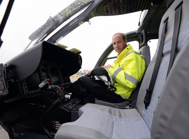 Prince William Pilots Helicopter