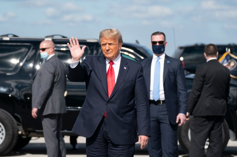 Trump landing in Palm Beach Airport