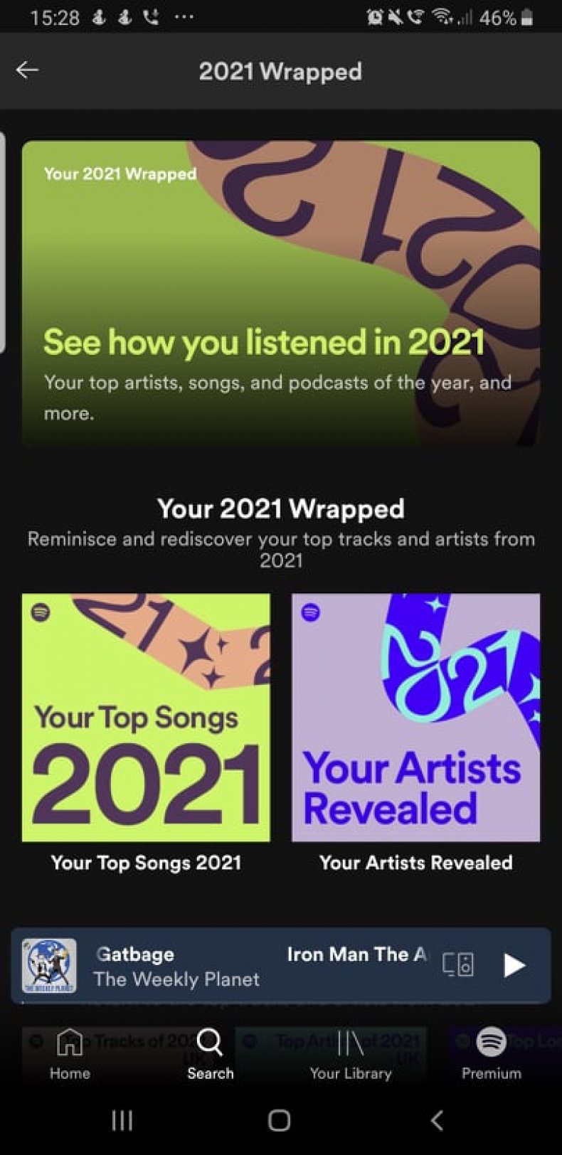 Spotify Wrapped 2021 Banner