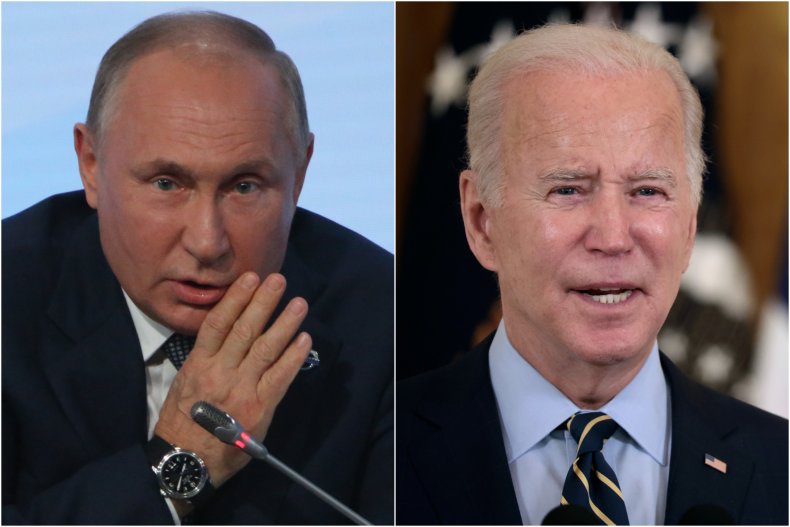 Photo Composite Shows Putin and Biden