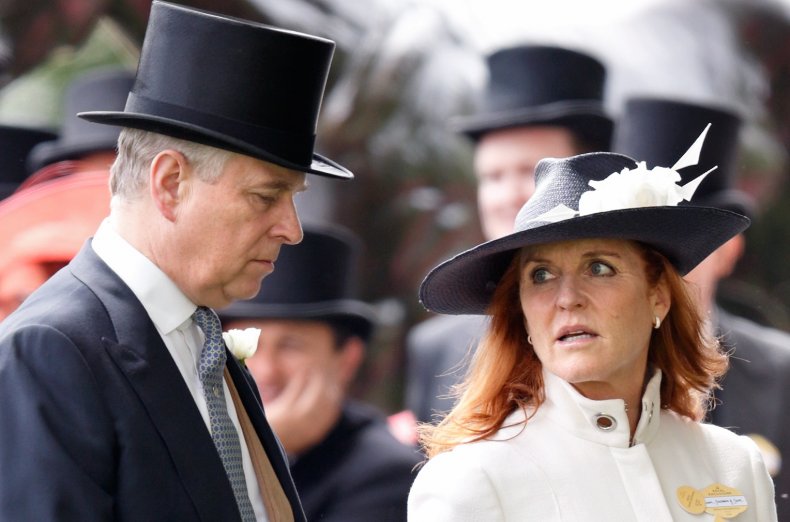 Prince Andrew Visits Ascot With Sarah Ferguson