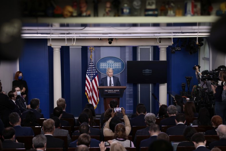 Anthony Fauci press briefing