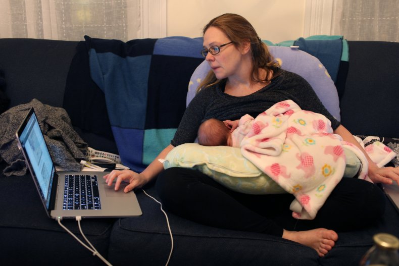 New mother and baby