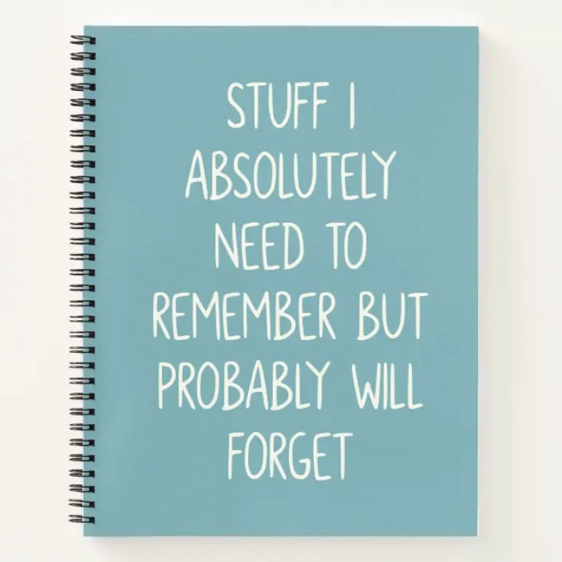 Gotcha Covered Forgetful People notebook