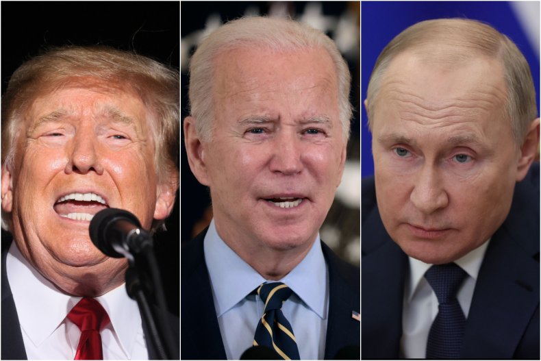 Donald Trump, Joe Biden, Vladimir Putin