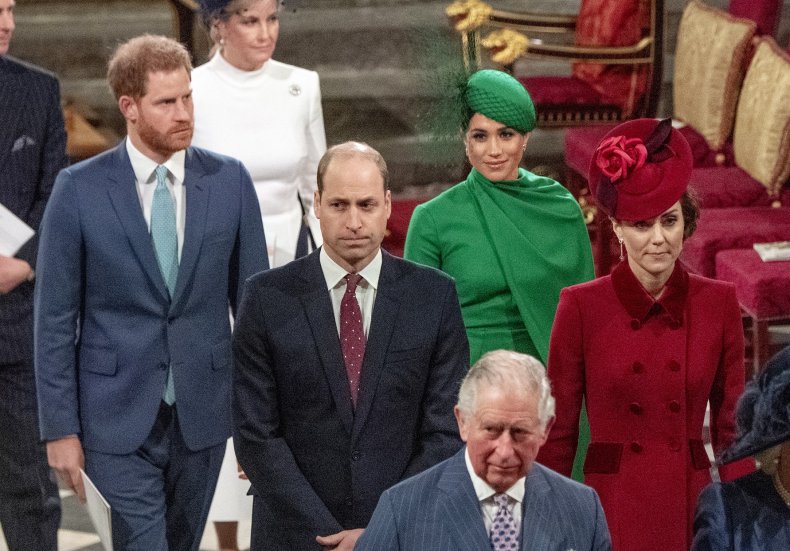 Harry and Meghan with Charles, William, Kate