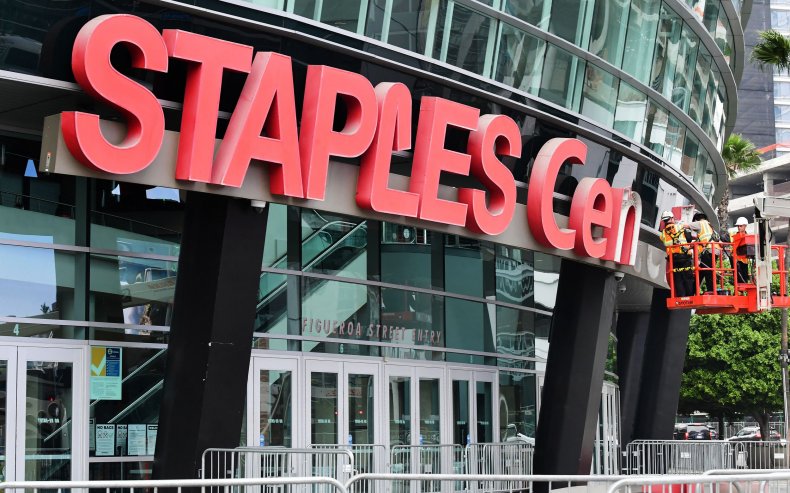 The Staples Center in LA.