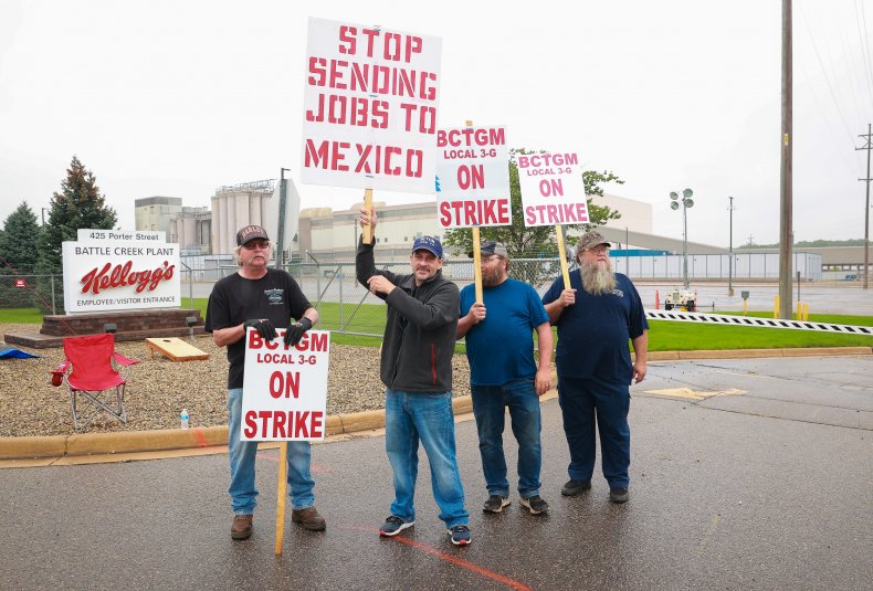 Kellogg's protest in Battle Creek, MI