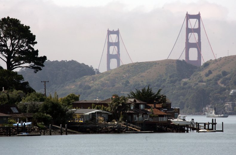 Large homes stand in Bay Area