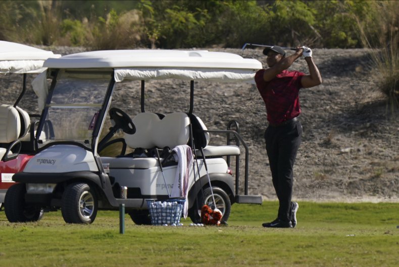 Woods Attends Training Session