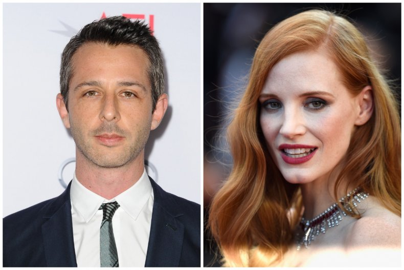 Jeremy Strong and Jessica Chastain