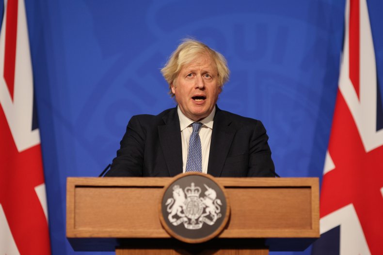 Boris Johnson at 10 Downing press conference.