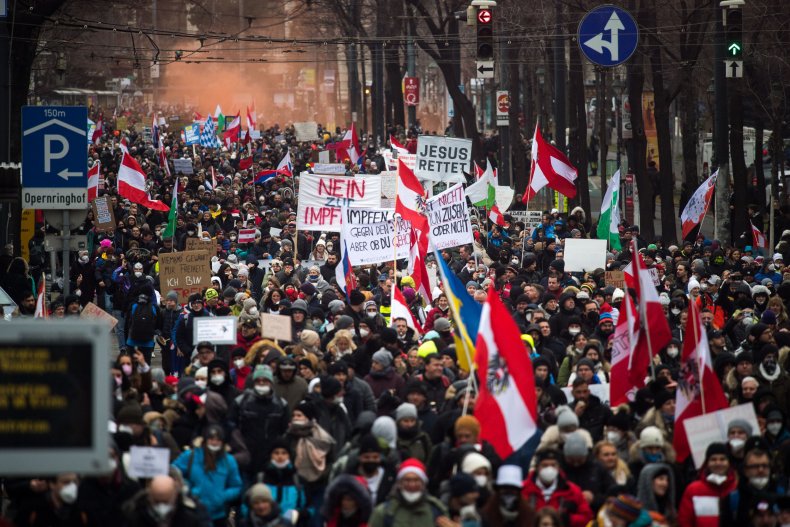 Vienna, Austria, COVID-19, protests