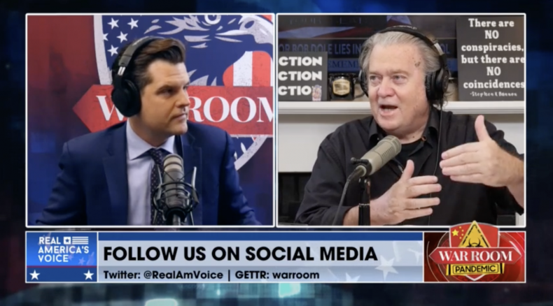 Matt Gaetz and Steve Bannon