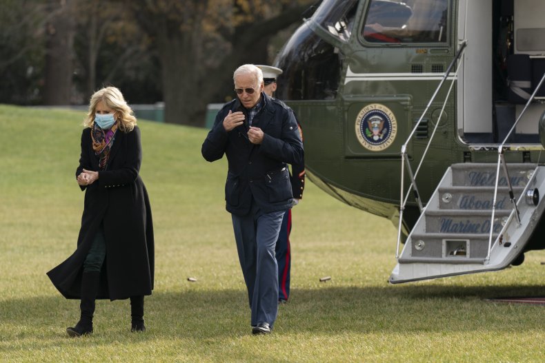 The Bidens Leaving Marine One