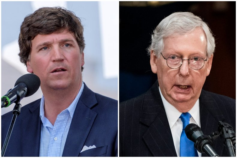 Tucker Carlson and Mitch McConnell