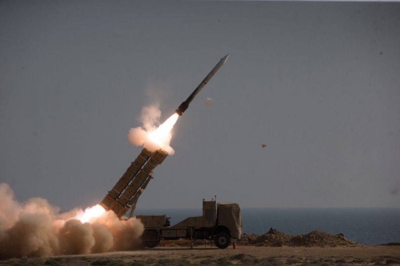 Iran, surface, to, air, missile, military, exercise