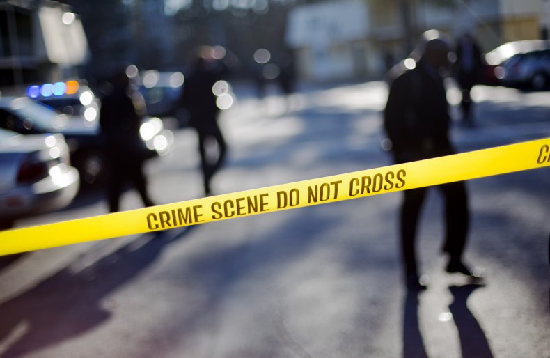 Crime Scene, Police Tape, Apartment Complex