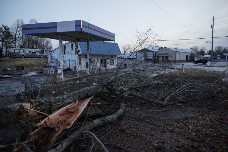 Tornado damage Mayfield, Kentucky
