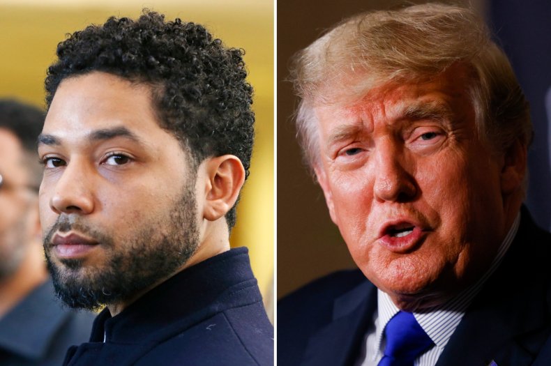 Photo Composite Shows Smollett and Trump
