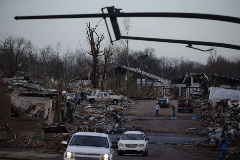 Mayfield, Kentucky after tornado