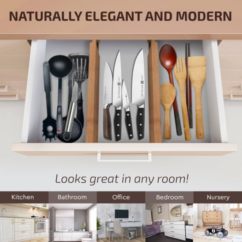 Bamboo Adjustable Drawer Divider