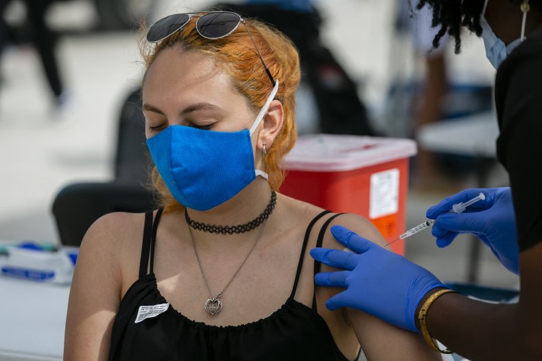 Florida woman gets COVID vaccine