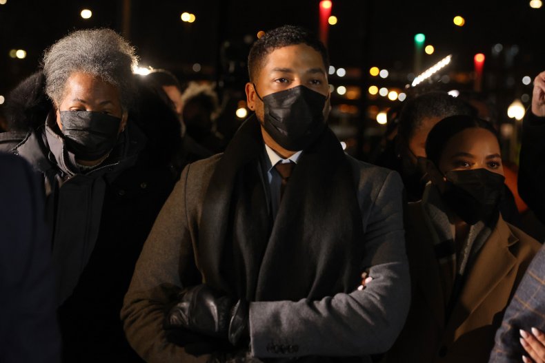 Jussie Smollett arrives at court