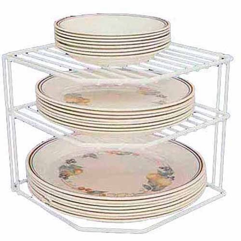 The Grayline Housewares Panacea White Corner Organizer