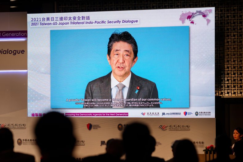 Japan's Shinzo Abe Backs Under-Pressure Taiwan