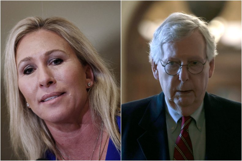 Marjorie Taylor Greene, Mitch McConnell
