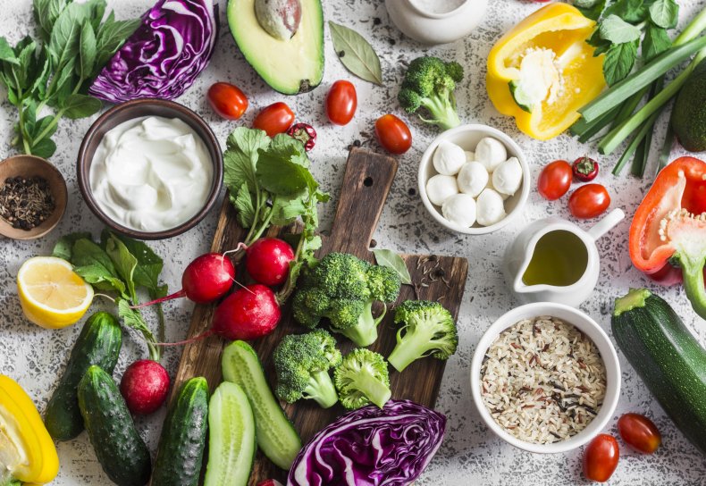 A Mediterranean style food spread.