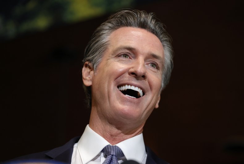 Gavin Newsom Speaks at a News Conference