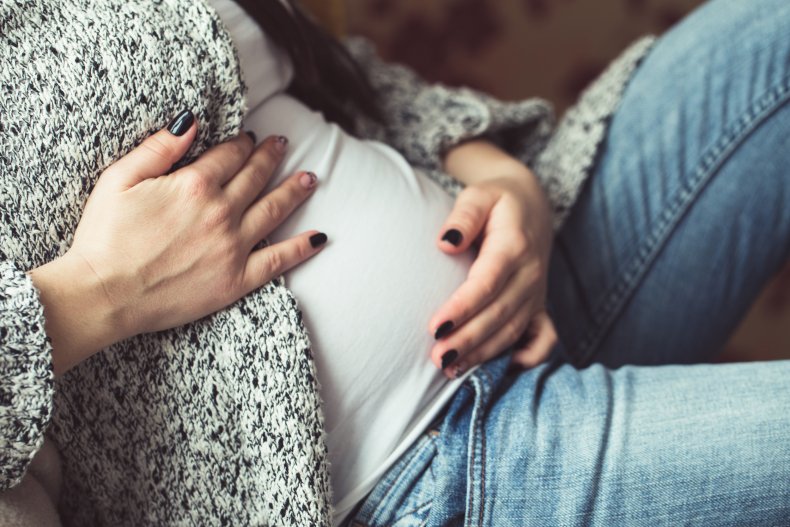 young pregnant woman