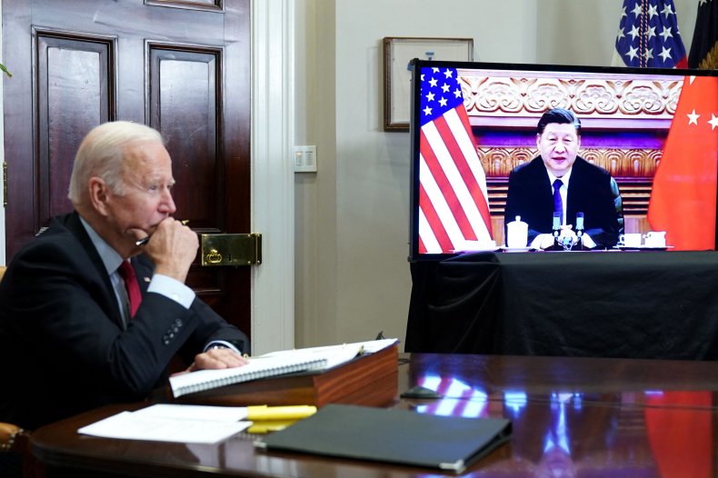 U.S. President Joe Biden meets with China's