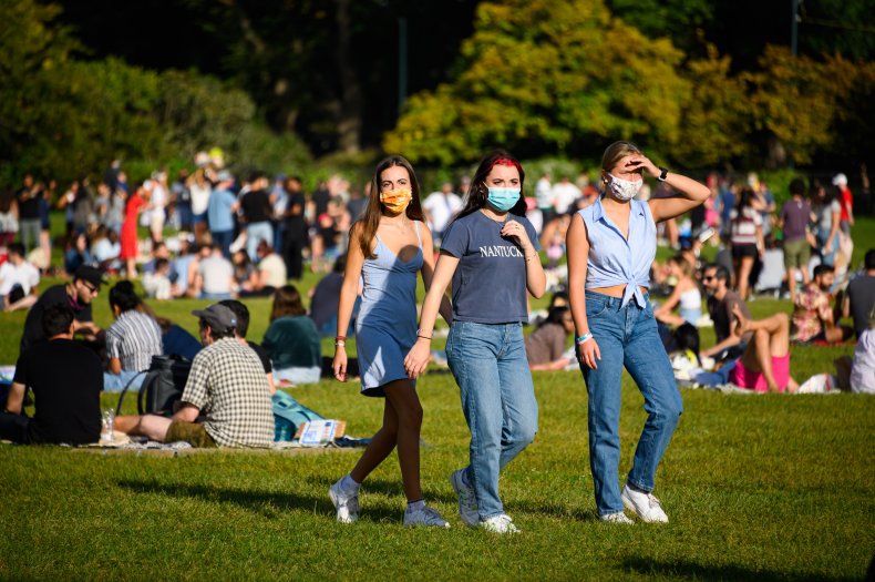 Central Park, New York, young people
