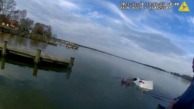 Sinking car