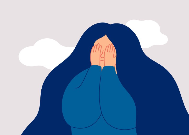sad woman art