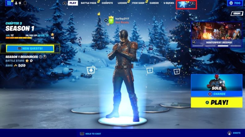 Fortnite Main Menu