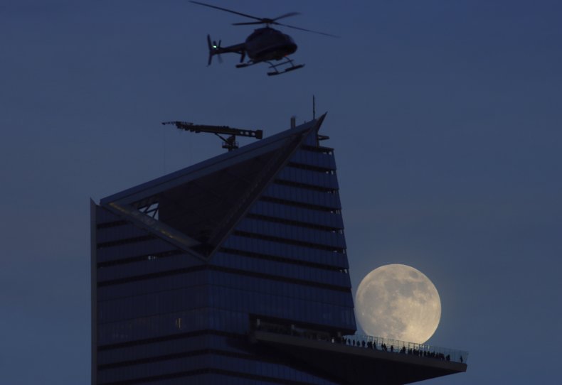 Cold Moon at Sunset in New York
