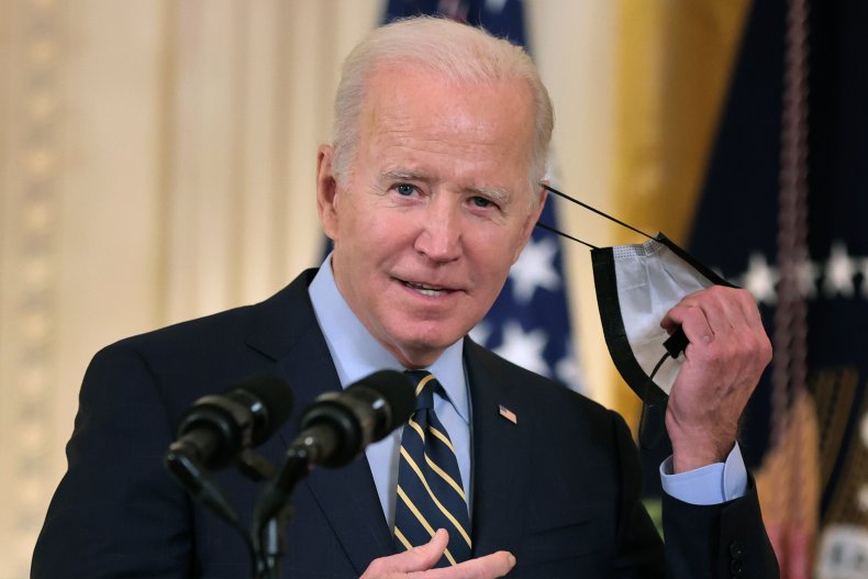 President Joe Biden speaks at a briefing