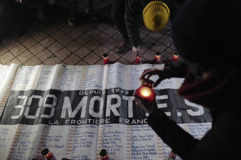 France, migrants, refugees, candlelight vigil