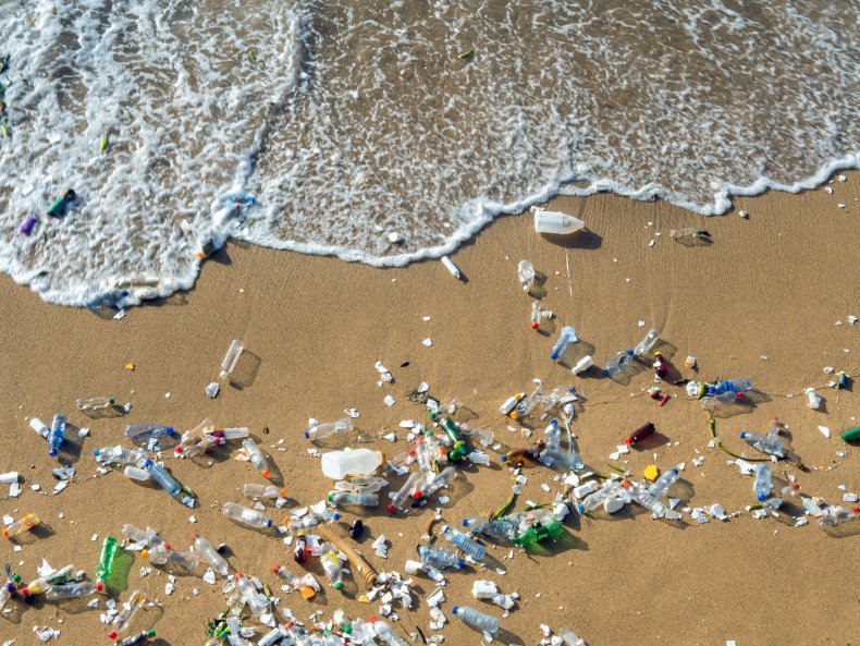 Plastic washes up