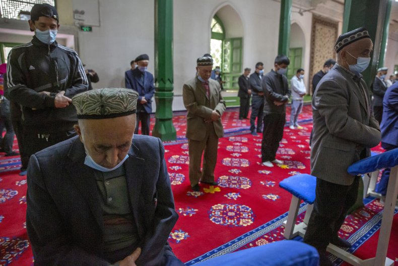 Uyghur Muslims Pray