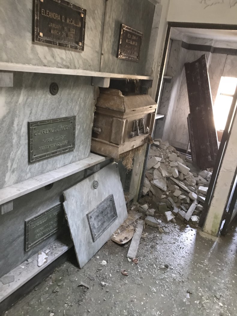 Photos from inside Roger Williams Mausoleum.