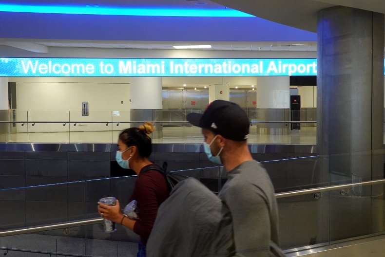 Miami International Airport Travelers, Police Officers, Fight