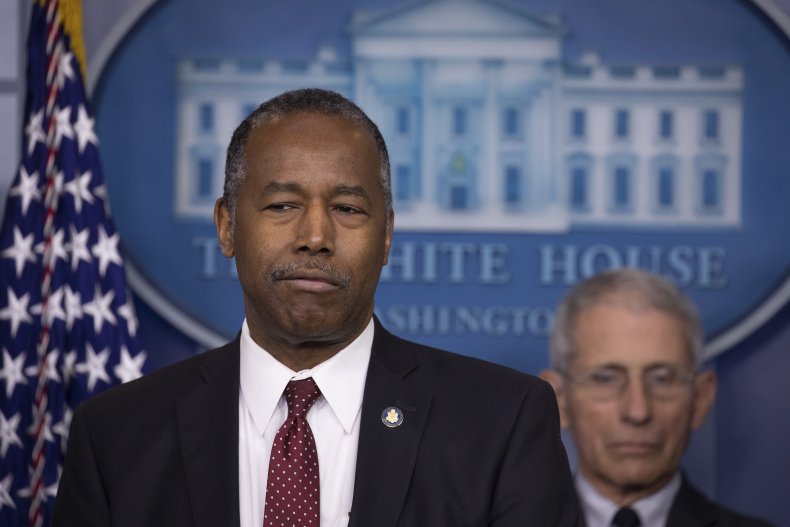 Ben Carson Speaks During a Briefing