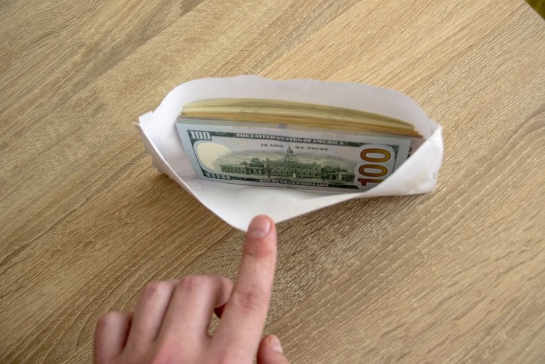 File photo of envelope of money.
