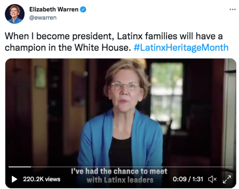 elizabeth warren latinx