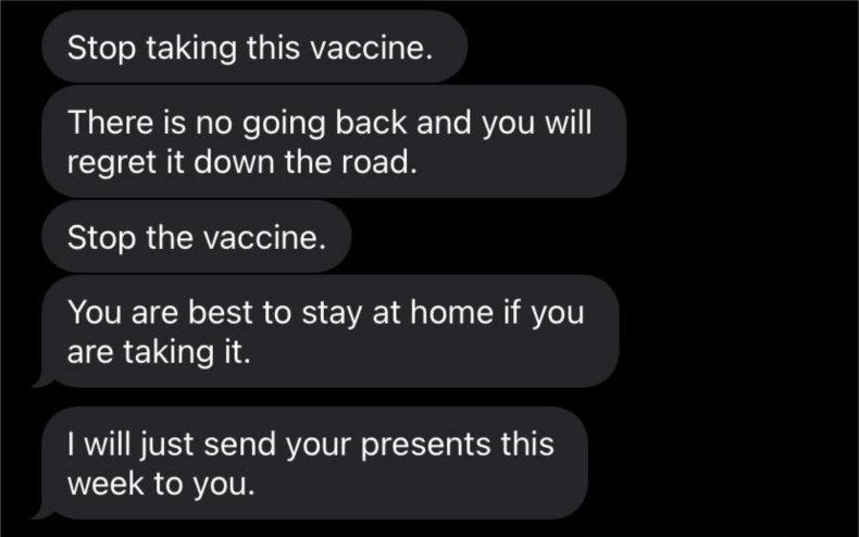 A mom's messages to her vaccinated daughter.